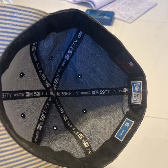 New Era LA Dodgers Pinstripe 59FIFTY Fitted Cap Hat Size 8 (64cm) - Picture 5 of 6